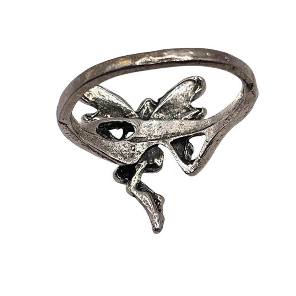 Fairly Pixie Silver Tone Erotic Fashion Ring Size 7.5 Textured Mythological NEW - Picture 9 of 10